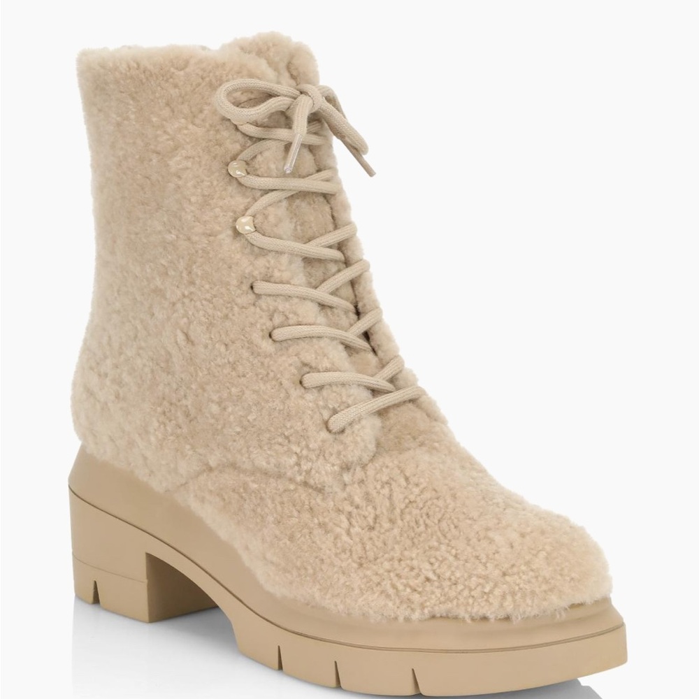 Stuart Weitzman Nisha Chill Shearling Booties Shearling Size 8C